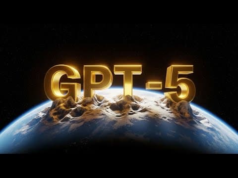 GPT-5 est là ! Regarde tout ce qu&#39;il peut faire.